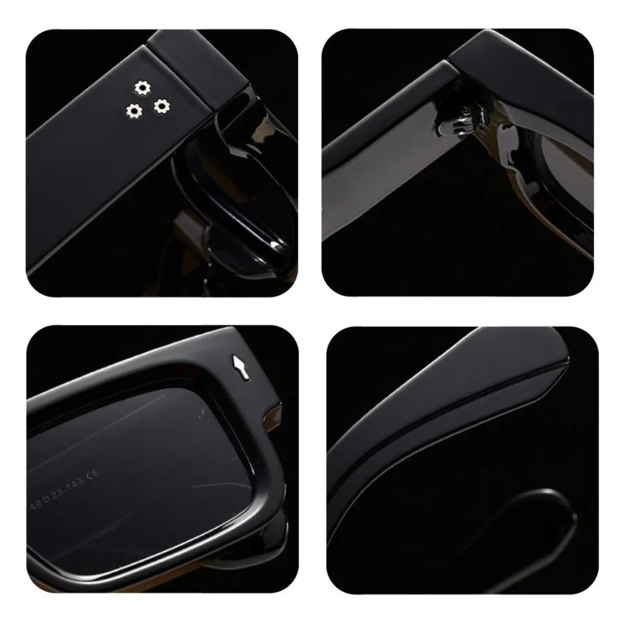 Vintage Small Square Sunglasses for Men & Women – Retro Fashion Thick Edge Frame UV400 Luxury Shades