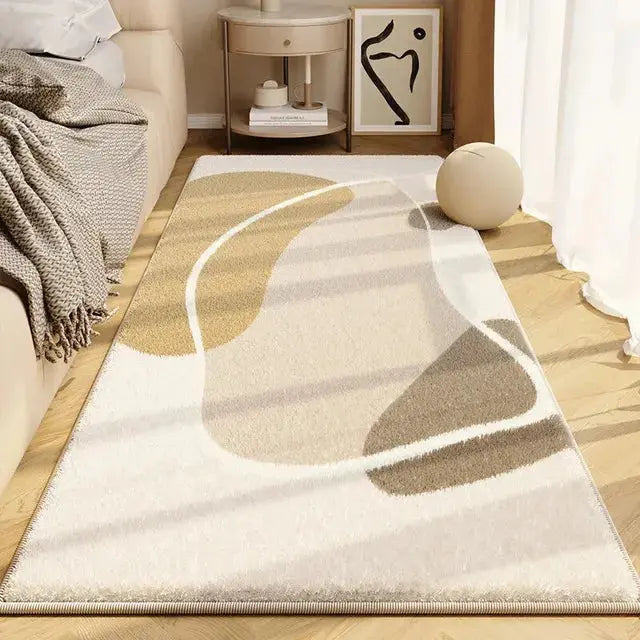 Simple Cream Style Imitation Cashmere Large Carpet Bedroom Bed Mat Living Room Sofa Blanketlovely Dirt Mat - DynamicDrop Hub