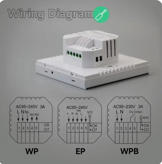 Smart WiFi Thermoregulator – Electric Heating & Gas Boiler Thermostat for Home Temperature Control - DynamicDrop Hub