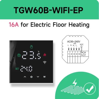 Smart WiFi Thermoregulator – Electric Heating & Gas Boiler Thermostat for Home Temperature Control - DynamicDrop Hub