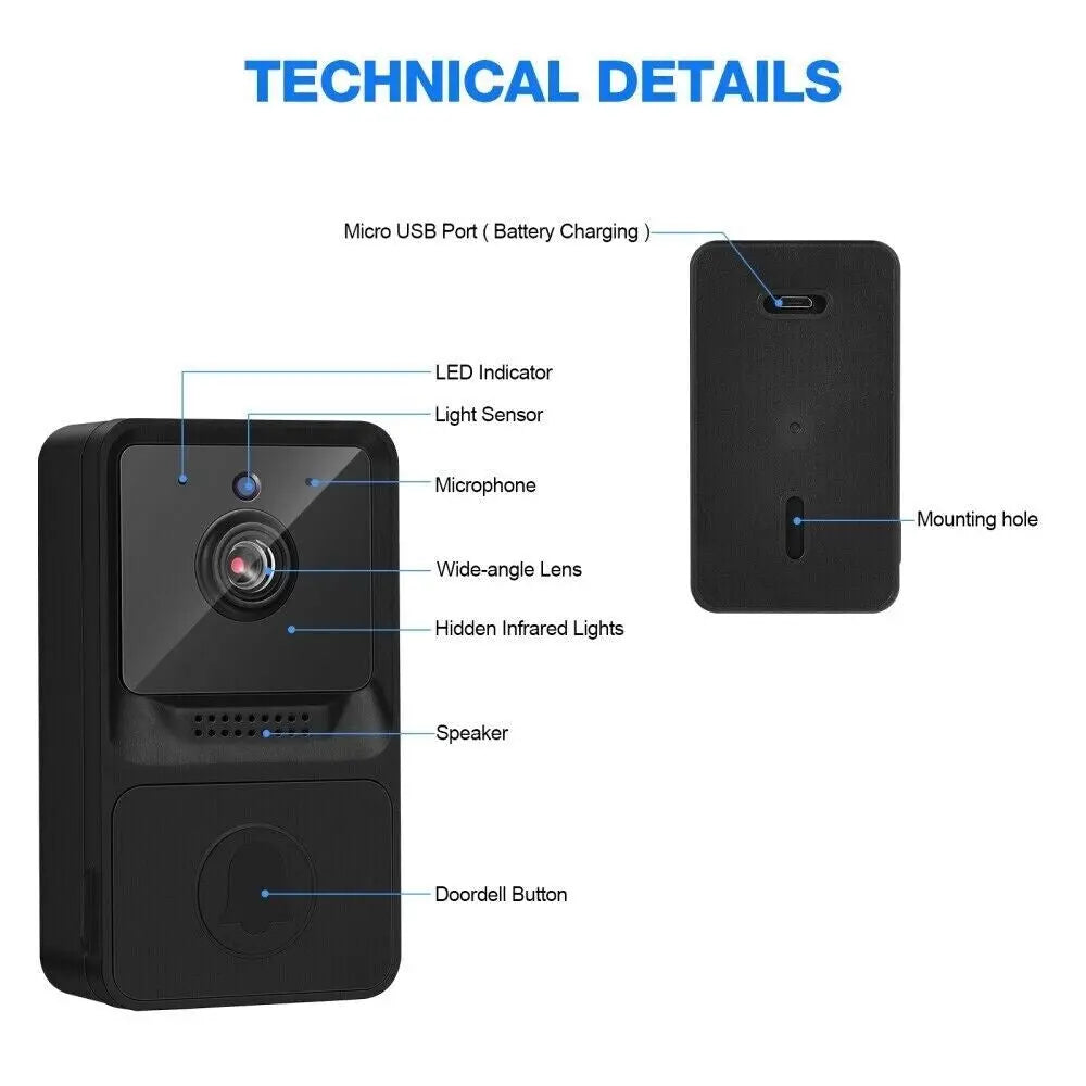 Smart Wireless Wifi Ring Doorbell Security Intercom Video Camera Door Bell - DynamicDrop Hub