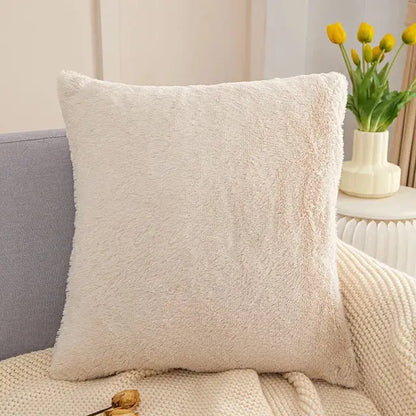 Soft Throw Pillowcase Faux Rabbit Fur Luxury Plush Decorative Pillow Cushion for Sofa - DynamicDrop Hub