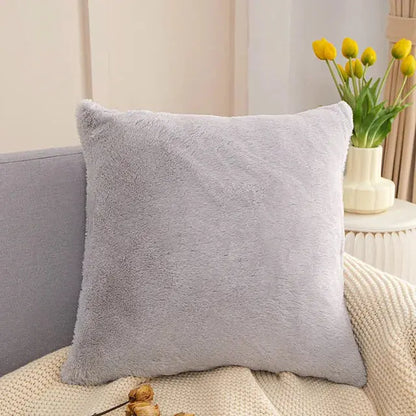 Soft Throw Pillowcase Faux Rabbit Fur Luxury Plush Decorative Pillow Cushion for Sofa - DynamicDrop Hub