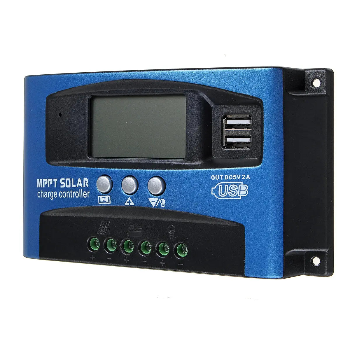 Solar Controller LCD Solar Charge Controller Accuracy Dual USB Solar Panel Battery Regulator - DynamicDrop Hub