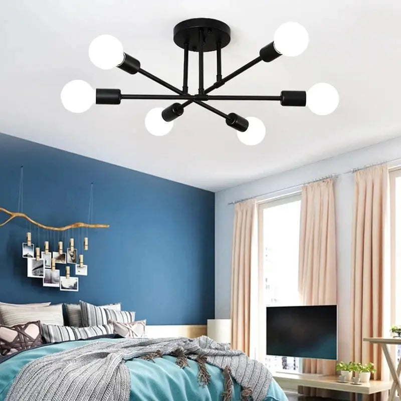 Sophisticated Simplicity: Nordic Minimalist LED Pendant Ceiling Lamp - Elegant Black and Gold Lighting Fixture for Bedrooms and Living Rooms - DynamicDrop Hub