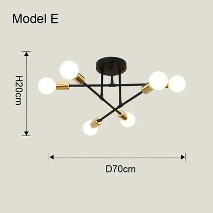 Sophisticated Simplicity: Nordic Minimalist LED Pendant Ceiling Lamp - Elegant Black and Gold Lighting Fixture for Bedrooms and Living Rooms - DynamicDrop Hub