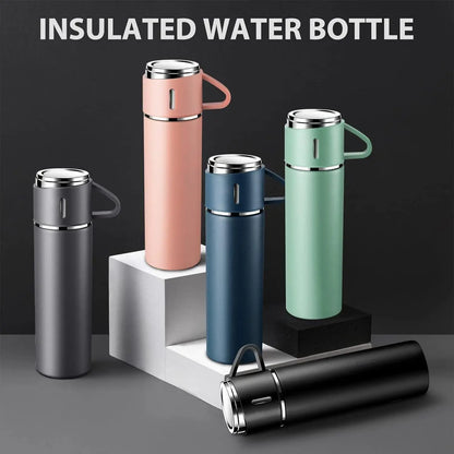 Stainless Steel Vacuum Insulated Thermo Bottle with Cup – Keeps Drinks Hot or Cold for Hours - DynamicDrop Hub