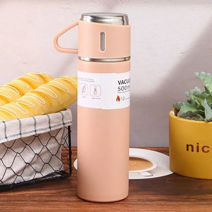 Stainless Steel Vacuum Insulated Thermo Bottle with Cup – Keeps Drinks Hot or Cold for Hours - DynamicDrop Hub