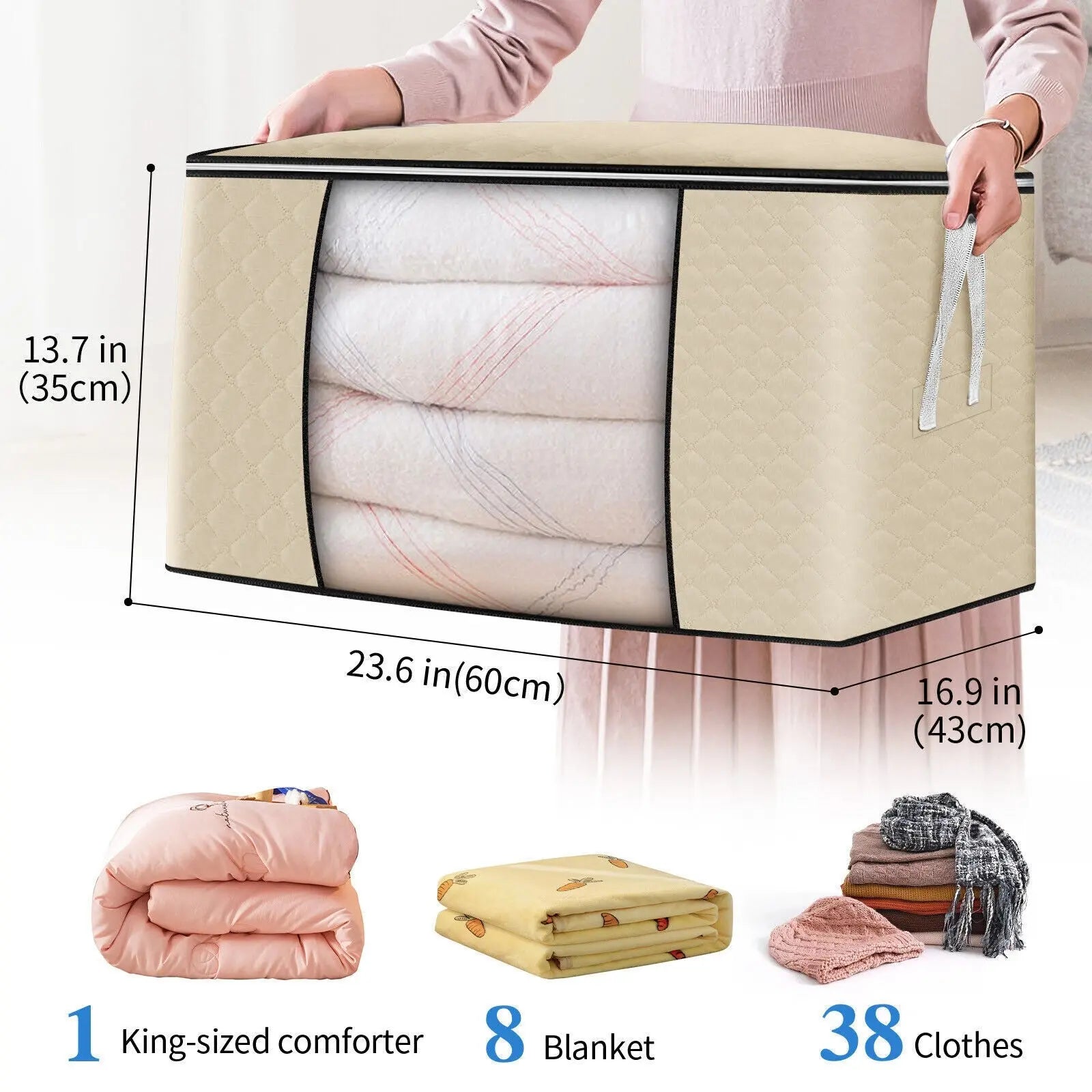 Storage Bags Zipped Organizer Wardrobe Cube Box - DynamicDrop Hub