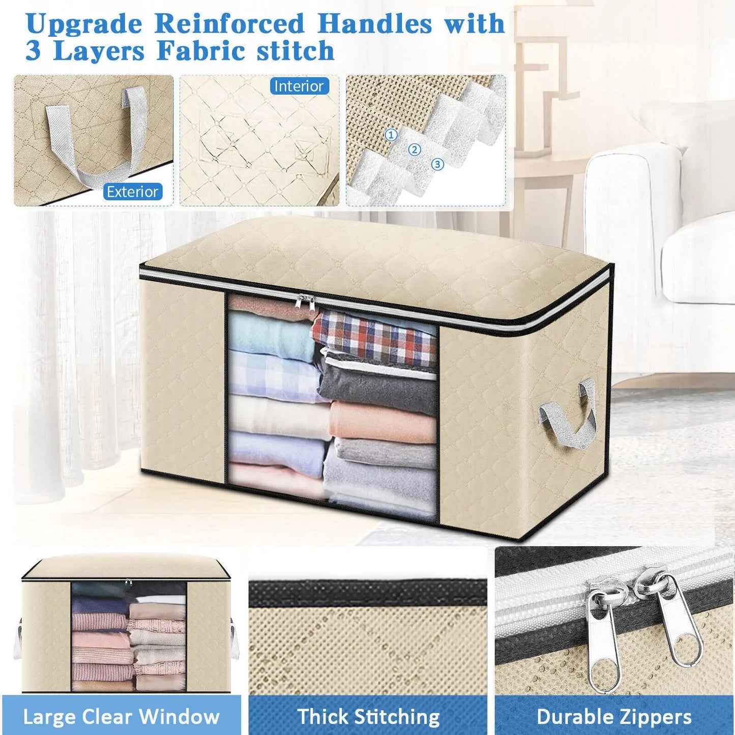 Storage Bags Zipped Organizer Wardrobe Cube Box - DynamicDrop Hub