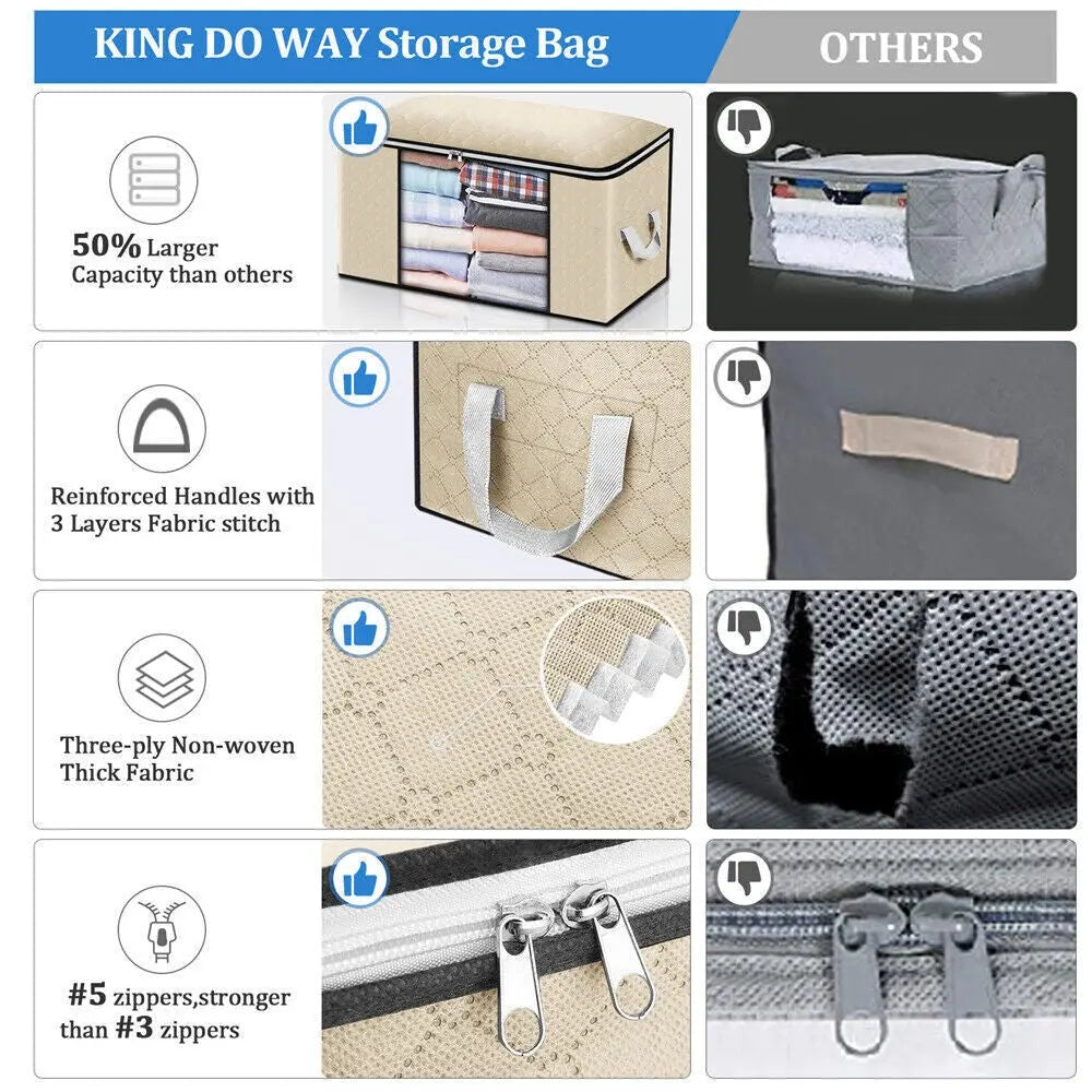 Storage Bags Zipped Organizer Wardrobe Cube Box - DynamicDrop Hub