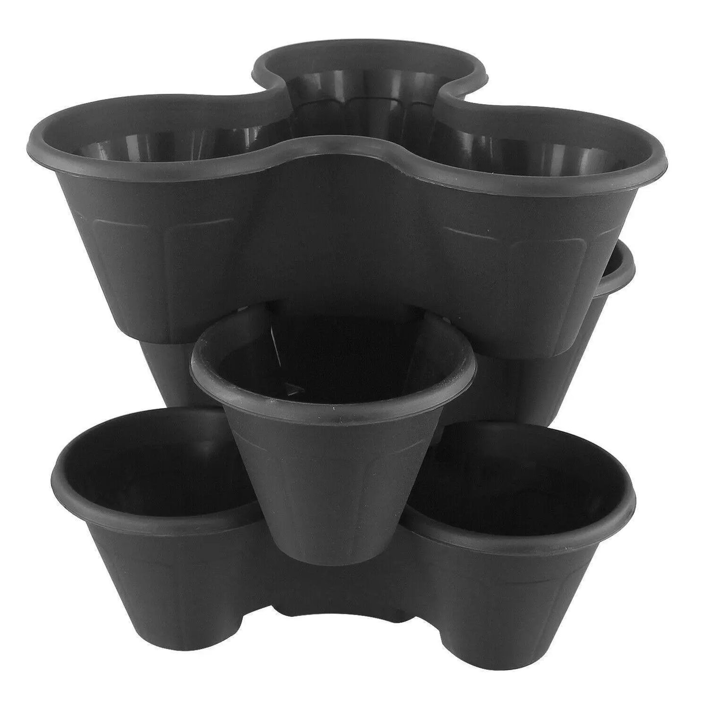 Strawberry Planters Stackable Garden Vertical Outdoor Plant Pot Flower Herbs Box - DynamicDrop Hub