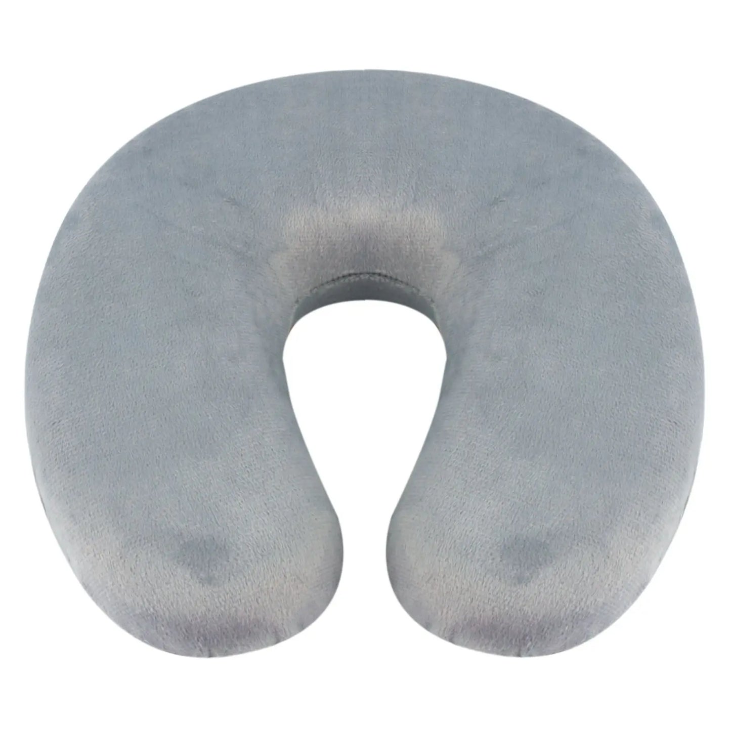 TRAVEL PILLOW Memory Foam Neck Head Support Removeable Cover Soft Grey U Shaped - DynamicDrop Hub