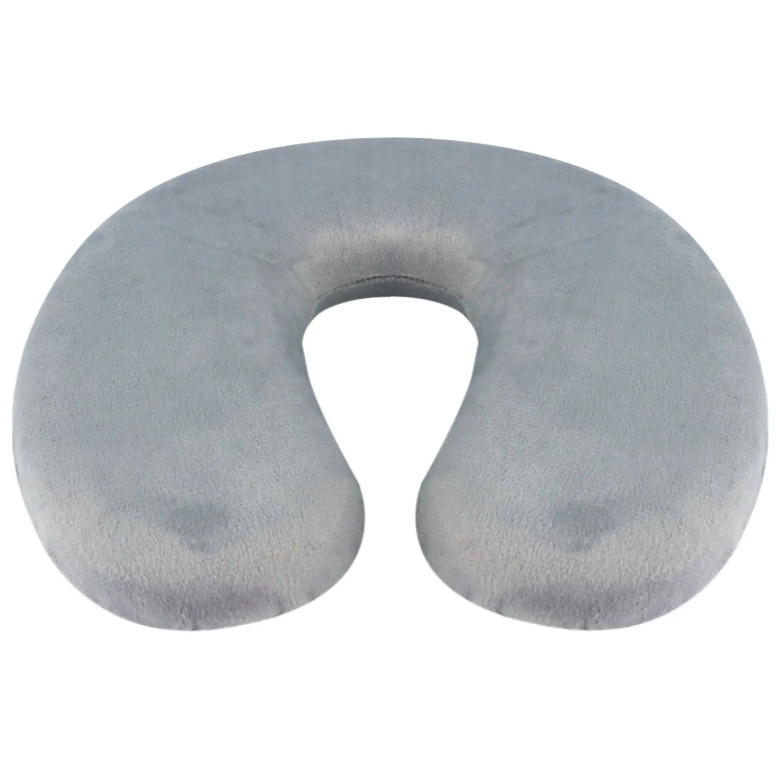 TRAVEL PILLOW Memory Foam Neck Head Support Removeable Cover Soft Grey U Shaped - DynamicDrop Hub