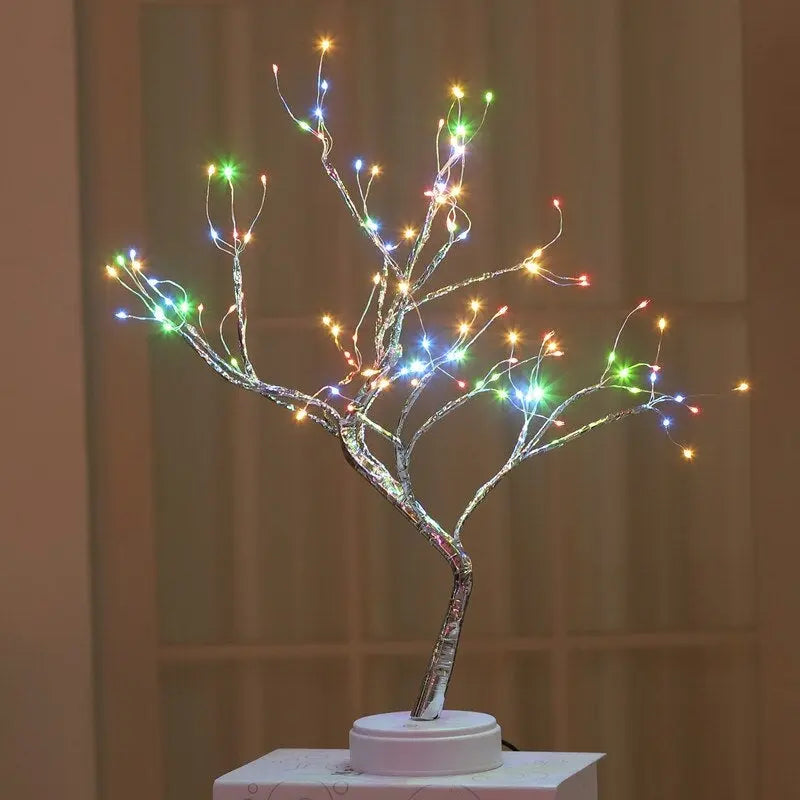 Tabletop Tree Lamp with Decorative LED Lights – for Bedroom and Party Glow - DynamicDrop Hub