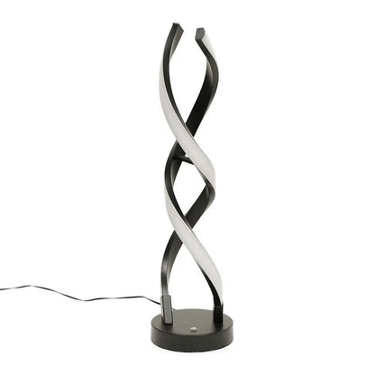 Touch Table Lamp Light Black Double Twist Integrated LED Living Room Lighting - DynamicDrop Hub