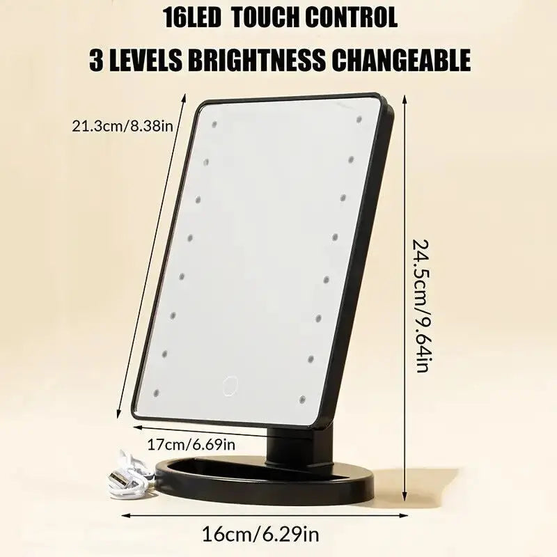 Vivo Technologies 16 LED Touch Vanity Makeup Mirror Touch Controlled Mirror - DynamicDrop Hub