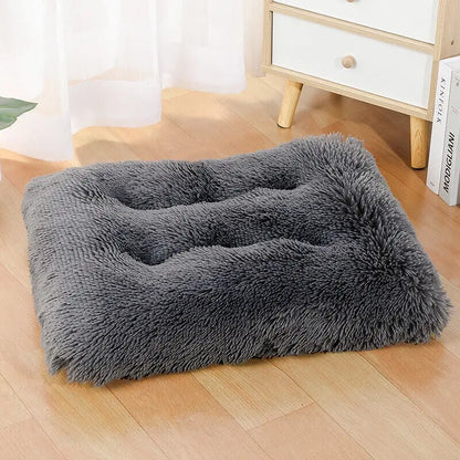 Warm Plush Dog Bed Mat Washable Calming Cushion for Pet Puppy for Large Dog Cat - DynamicDrop Hub