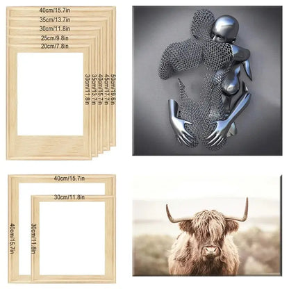 Wooden Frames DIY Wall Art, Canvas Posters and Paintings - DynamicDrop Hub