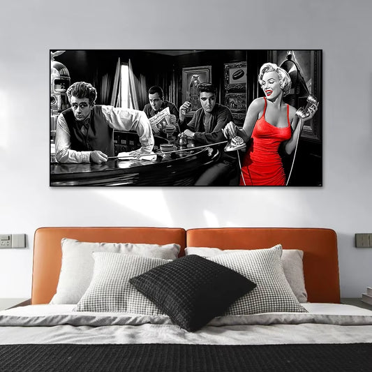 Marilyn Monroe Legendary Celebrity Characters Wall Art, HD Canvas Print Poster, Home, Living Room, Room Decor Painting - No Frame