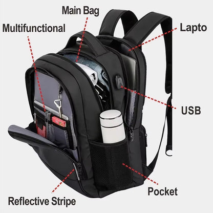 SWISS Men Laptop Backpack Waterproof anti Theft USB Bag Large Capacity Fashion School Backpack Travel Backpack Back Pack Mochila