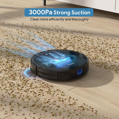 WiFi Smart Robot Vacuum with Mop – Powerful 3000Pa Suction, Alexa/App Compatible