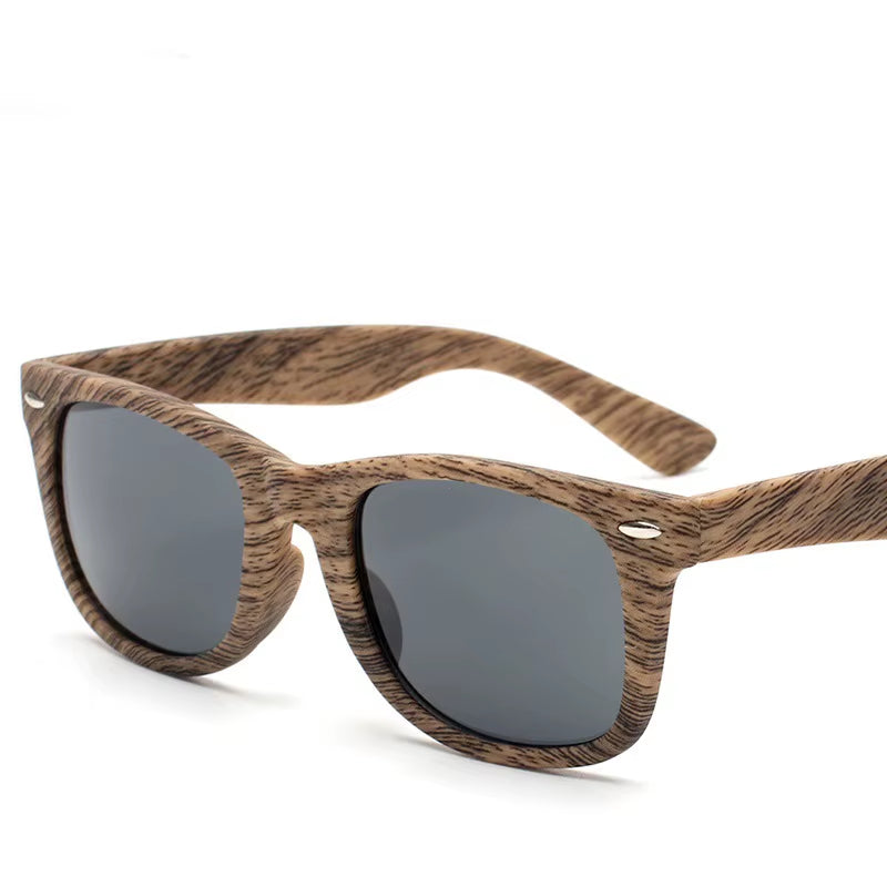 Plastics Wood Bamboo Sunglasses Men Women Classic Fashion UV400 Vintage Driving Sun Glasses Black Fishing Eyewear