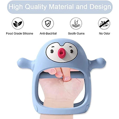 Never Drop Silicone Teething Toys for Babies,Infant Hand Teether Pacifiers Breastfeeding Babies, Teethers Toy for New Born