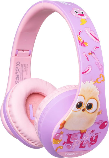 Kids Headphones, P2 Bluetooth Headphones for Kids with Volume Limit 85DB, Kids Wireless Headphones over Ear with Microphone, Foldable, Carry Case, Micro SD/TF for Iphone/Ipad/Laptop/Pc/Tv