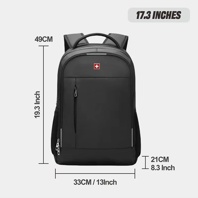 SWISS Men Laptop Backpack Waterproof anti Theft USB Bag Large Capacity Fashion School Backpack Travel Backpack Back Pack Mochila