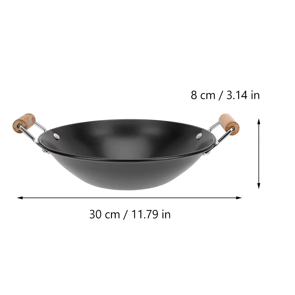 Stainless Steel Wok Pan - Multi-functional Frying & Cooking Wok, Hot Pot, Seafood, and Paella Pan