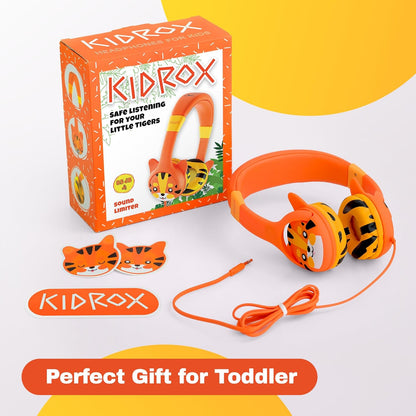 Wired Toddler Headphones for 2-5 Years Old, 85Db Volume Limited Baby Headphones for Travel, Children Headphones for Airplane, Ipad & Tablet