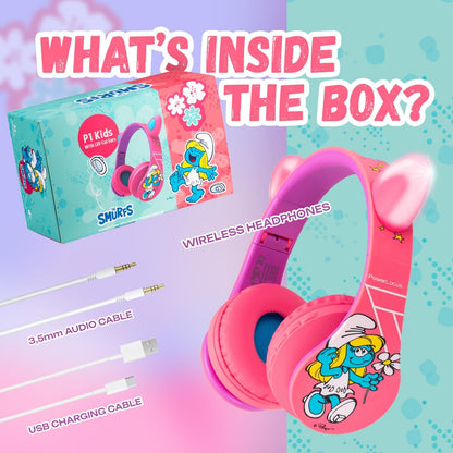 Smurfs Cat Ears Kids Headphones – Safe, Fun, and Versatile! Let Your Little Ones Explore a World of Sound with Style and Comfort!