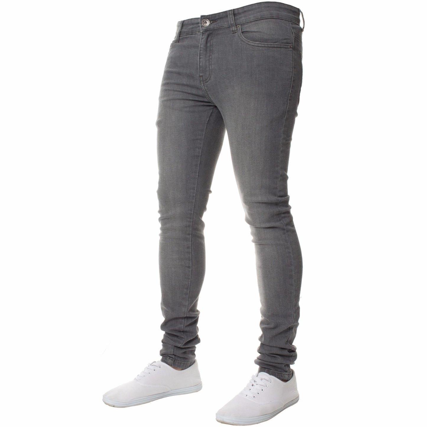 Enzo Mens Skinny Jeans Slim Fit Super Stretch Flex Denim Trouser Pants All Waist