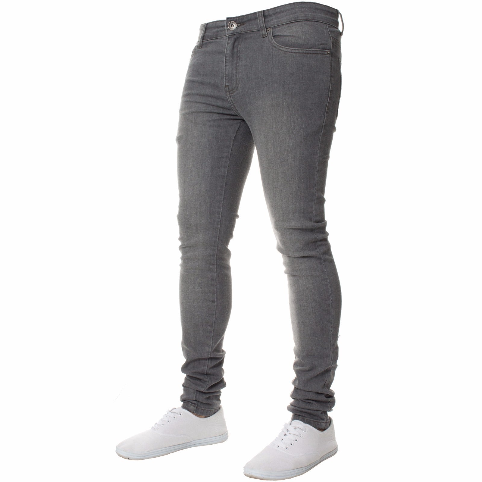 Enzo Mens Skinny Jeans Slim Fit Super Stretch Flex Denim Trouser Pants All Waist
