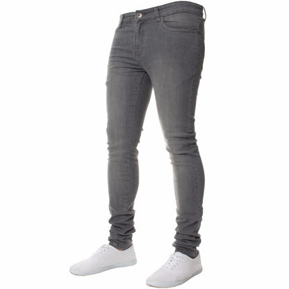 Enzo Mens Skinny Jeans Slim Fit Super Stretch Flex Denim Trouser Pants All Waist