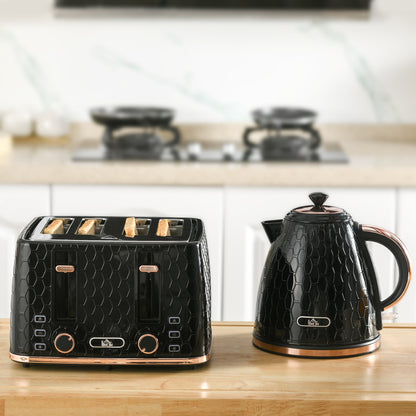 1.7L 3000W Fast Boil Kettle and Toaster Set with Auto Shut Off