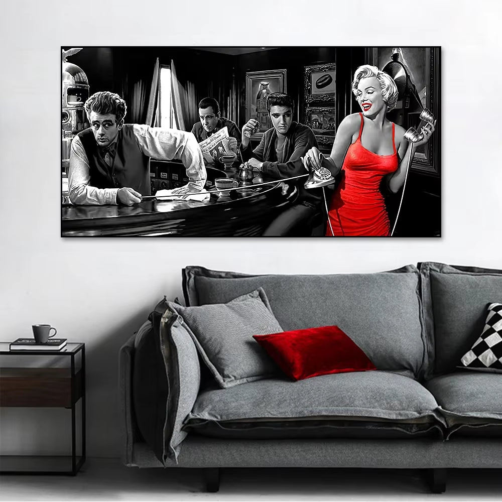 Marilyn Monroe Legendary Celebrity Characters Wall Art, HD Canvas Print Poster, Home, Living Room, Room Decor Painting - No Frame