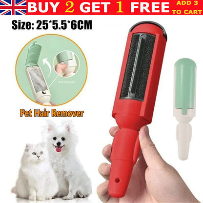 Pet Hair Remover Multi-Function Double-Sided Hair Brush Cat Dog Roller Scraper