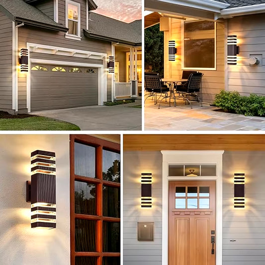 Outdoor Wall Light up down LED Wall Lamp Replaceable Bulb Porch Light Waterproof Exterior Sconce Light for Balcony Garden Stair