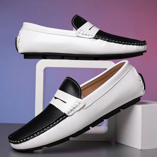 Italian Style Men’s Leather Loafers – Casual, Formal & Comfortable Driving Moccasins