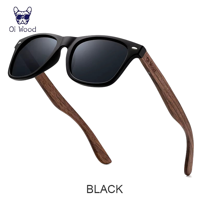 Oi Wood Brand Natural Wooden Sunglasses Men Polarized Fashion Sun Glasses Original Wood Oculos De Sol Masculino New TR90 Frames