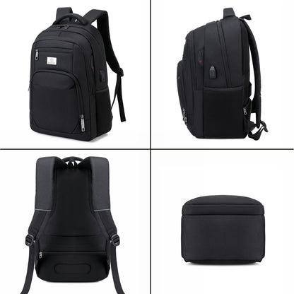 Unisex Laptop Backpack - Anti-Theft, USB Port, Waterproof Travel & Business Bag