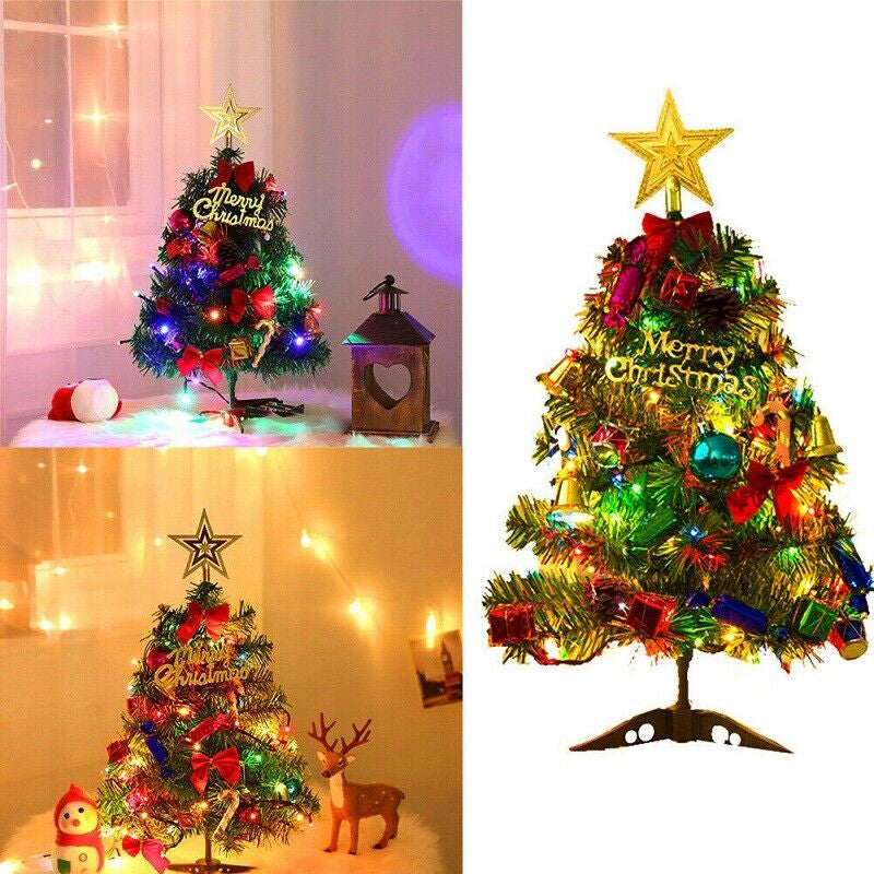 Tabletop Artificial Small Mini Christmas Treeled Lights Ornament