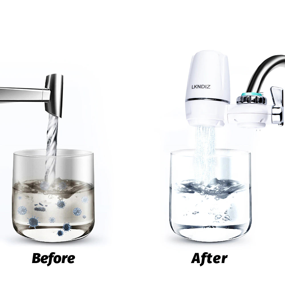 Tap Water Purifier Clean Kitchen Faucet Washable Ceramic Percolator Water Filter Filtro Rust Bacteria Removal Replacement Filte