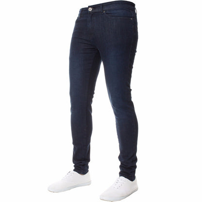 Enzo Mens Skinny Jeans Slim Fit Super Stretch Flex Denim Trouser Pants All Waist