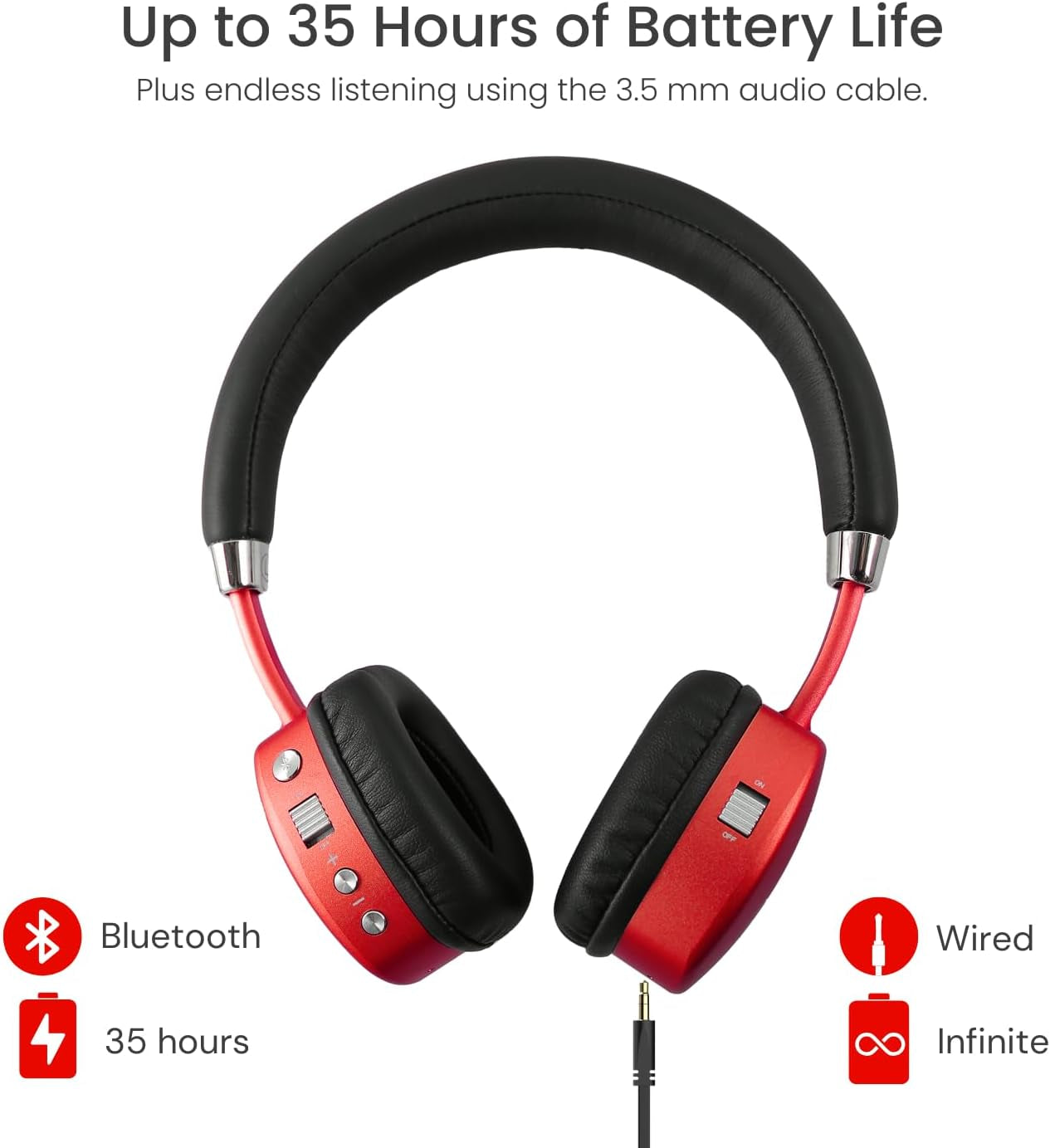 PuroQuiet Plus Volume Limited On-Ear Active Noise Cancelling Bluetooth Headphones for Kids