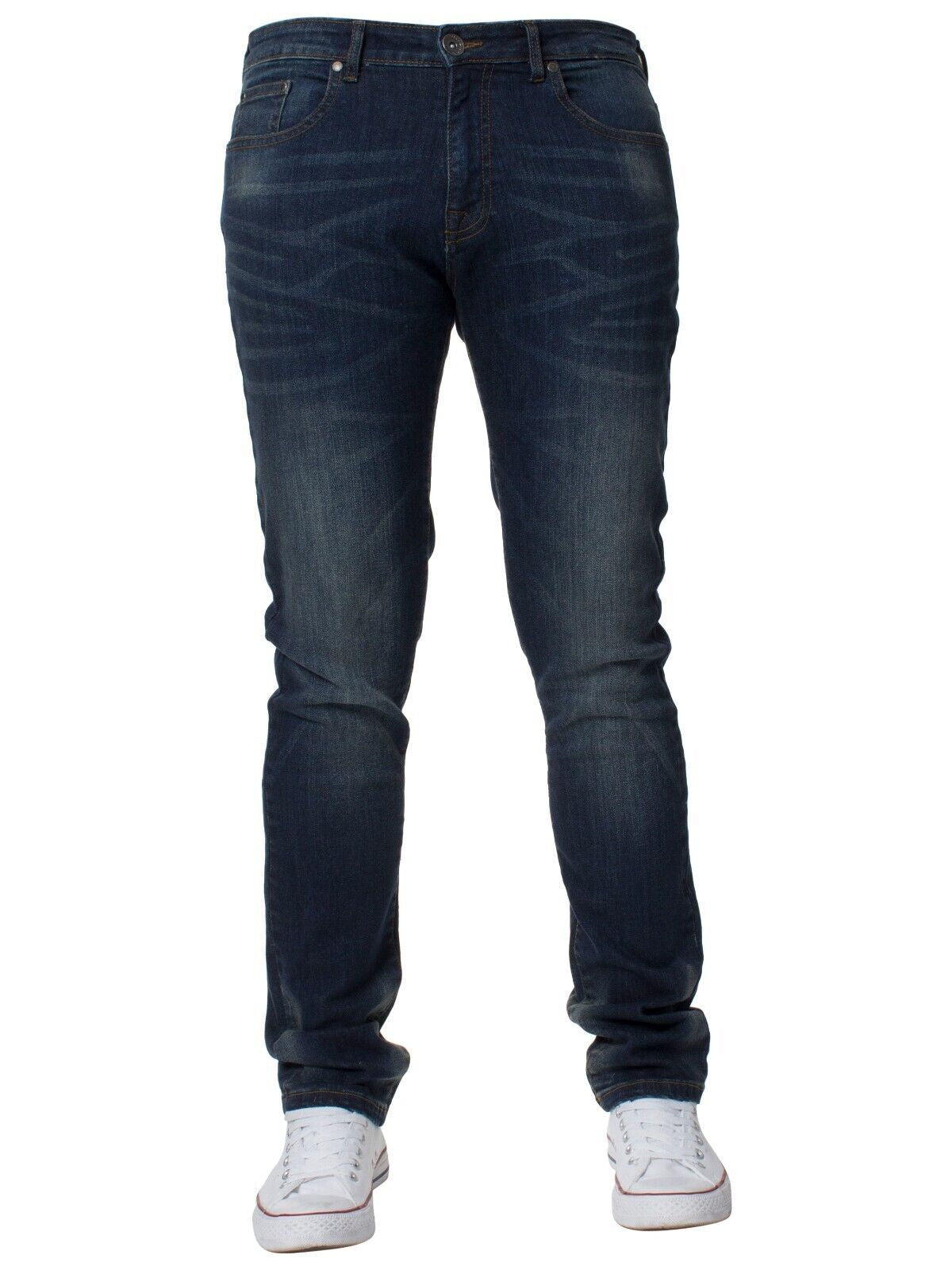 Kruze Mens Jeans Skinny Stretch Slim Fit Flex Denim Trouser Pants UK Waist Sizes