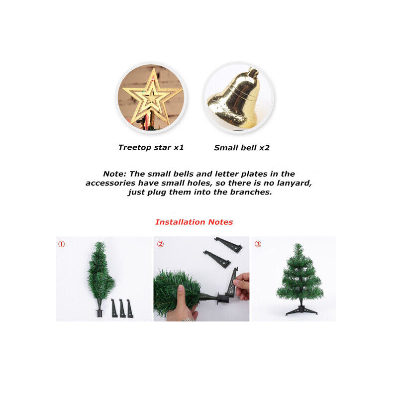 Tabletop Artificial Small Mini Christmas Treeled Lights Ornament