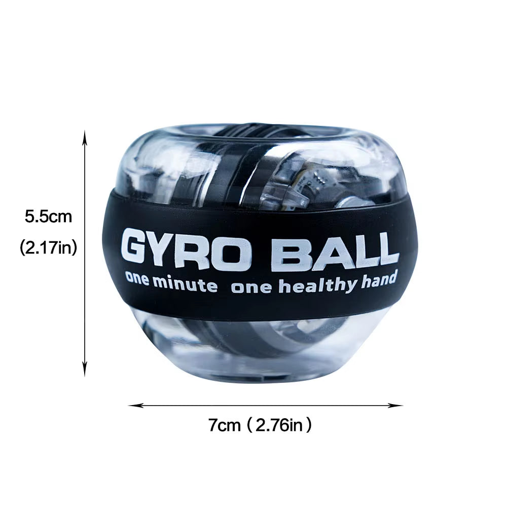 LED Gyroscopic Power Trainer Ball – Autostart Range Gyro Wrist Ball for Muscle Strength, Arm & Hand Fitness